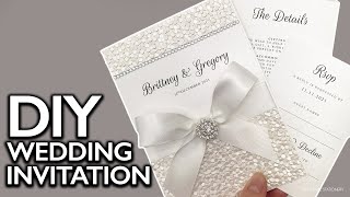 DIY WEDDING INVITATION  Elegant Handmade Invitation You Can Make At Home using Microsoft Word [upl. by Darryl377]