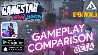 Gangstar New York  New Open World iOS  Android Gameplay Comparison Gameloft [upl. by Eilrahc]