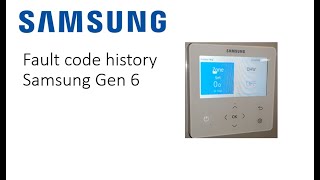 How to read fault code history Samsung air source heat pumps Gen 6 [upl. by Avat696]