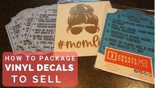 How To Package Vinyl Decals To Sell [upl. by Witkin]