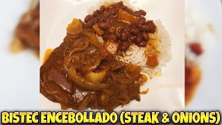 How to Make Steak and Onions Bistec Encebollado Puerto Rican Recipe [upl. by Aihsikal]