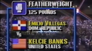 Kelcie Banks USA vs Emilio Villegas DOM Pan American Games 1987 Final 57kg [upl. by Elson]