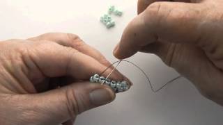 Easy to follow Beading for Beginners Learn How to Brick Stitch with the Base Row [upl. by Ardnosak]