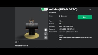 Roblox quotmilkiesquot [upl. by Sydalg]