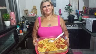 vlog fiz uma macarronada 😋bolo de banana 😋 lavei chaleira 💓manteigueira e taça de sobremesa 💕 [upl. by Norrabal]