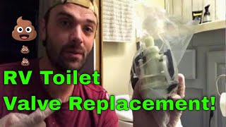 How To Replace Your RV Toilet Valve  Thetford 31705 Valve [upl. by Aninnaig]