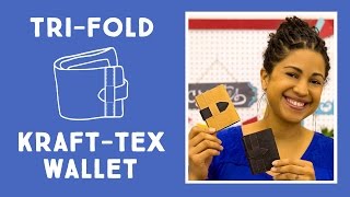 Make an Awesome Trifold Krafttex Wallet [upl. by Nonnag]