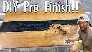 How to Have a Professional Finish On an Epoxy River Table [upl. by Yesoj]