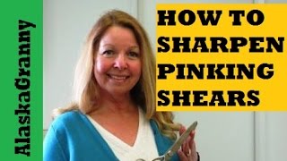 How To Sharpen PInking Shears And Scissors [upl. by Ayhtak]