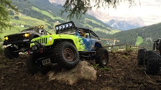 AMAZING RC Scaletour SOUTH TYROL PART1 impressive landscape with AXIAL SCX10 Gmade Sawback and R1 [upl. by Assyli]