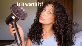 Dyson Supersonic Hairdryer for Curly Hair  DETAILED first impressionsreview [upl. by Randee]