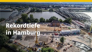 BAUER Spezialtiefbau GmbH – Rekordtiefe Probepfähle Elbtower Hamburg [upl. by Cadell339]