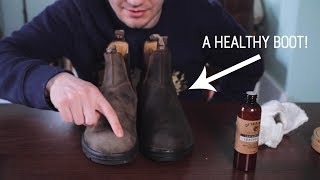 How to TreatWeatherproofCondition Your Leather Boots BlundstonesOtterwax [upl. by Aek]