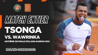 JoWilfried Tsonga vs Stanislas Wawrinka  18e de finale  RolandGarros 2012 [upl. by Ecnar]