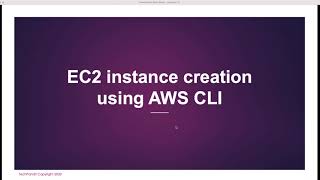 AWS Basics Launch EC2 instance using AWS CLI Command Line Interface [upl. by Enohpets]