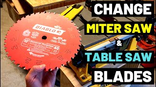 How to change a miter saw blade [upl. by Clorinde]