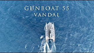 Catamaran For Sale  quotVANDALquot The Ultimate Performance Gunboat 55 Cruiser Awaits [upl. by Pascasia218]