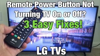 LG TV Remote Power Button Not Working 3 Easy Solutions [upl. by Irolav]