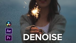 VIDEO DENOISER using Davinci Adobe Premiere and After Effects [upl. by Hannej]