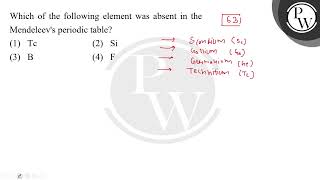 Which of the following element was absent in the Mendeleevs periodic table [upl. by Renmus]