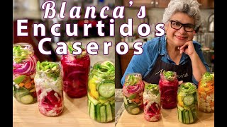 Blancas Encurtidos Caseros con Vinagre  Homemade Pickles with Vinegar  CC English amp Español [upl. by Euqinor]