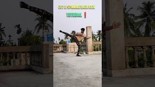 Spinning back kick tutorial ❗ brucelee martialarts mmafighter mma tutorial ufc subscribe [upl. by Hannahsohs]