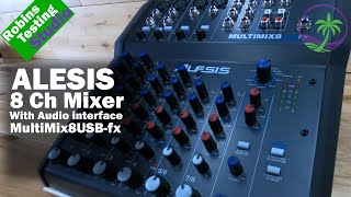 Alesis MultiMix 8 USB FX  8Channel Mixer with Effects amp USB Audio Interface [upl. by Jahn957]