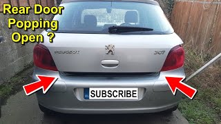 Rear Car Door Won’t Stay Closed  Peugeot 307 Hatchback [upl. by Eidaj]