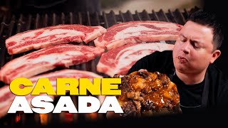 La Carne Asada MÁS BARATA de primera marinado sazón y salsa molcajeteada [upl. by Fin]