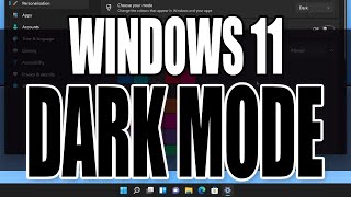 Dark Mode How To Enable In Windows 11 [upl. by Lumbye]