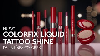 Nuevo labial Liquid Tattoo Shine de la línea Colorfix de ésika [upl. by Eyllom]