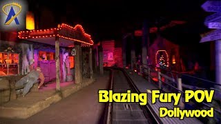 Blazing Fury Roller Coaster POV at Dollywood [upl. by Taddeo115]