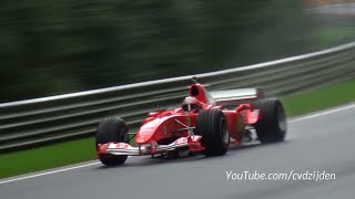 Ferrari F1 V8 amp V10  Close Call Fly Bys SUPER Sounds [upl. by Bernardo]