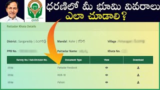 Land Details Search in Telangana Dharani Portal Official 2021 [upl. by Assisi]