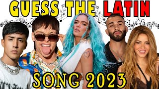 Guess The Best Best Latin Songs 2023  Spanish Mix 2023  2023 Latin Music Quiz [upl. by Nylassej]