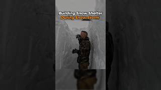 Building Snow Shelter During Snow Storm PART 1 [upl. by Selyn]