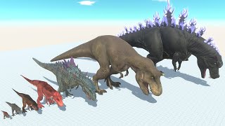 TRex of The Evolution VS All Dinosaurs Tyrannosaurus Allied with Aquatics Animal Revolt Battle ARBS [upl. by Kosey]