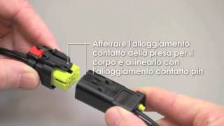 Connettori AMPSEAL 16 AMPSEAL 16 Connector Instructions  Italian [upl. by Eittak]