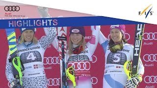 Highlights  Mikaela Shiffrin wins her 11th straight slalom in Sestriere  FIS Alpine [upl. by Muna]