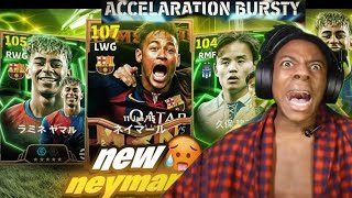 NEW NEYMAR 107  LAMINE YAMAL ACCELERATION BURST PACK OPENING  GAMEPLAY 🔥 eFootball 25 mobile [upl. by Unni851]