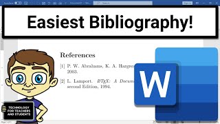 Easiest Bibliography Creator  Microsoft Word Researcher for Word 365 [upl. by Adaline195]