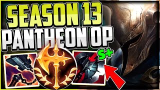 How to Play PANTHEON amp CARRY  Best BuildRunes Season 13  Pantheon Guide S13 League of Legends [upl. by Aenat]