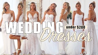 Affordable Wedding Dresses Try on Haul plus Bridesmaid Shower Wedding Guest Dresses [upl. by Esil]