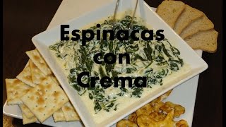 Espinacas con Crema Recetas Una Pizca de Sabor [upl. by Nairred284]