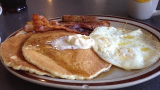 Review Dennys Original Grand Slam Breakfast [upl. by Hailat]