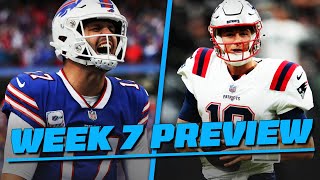 Bills vs Patriots Week 7 Game Preview  PFF [upl. by Shaper]