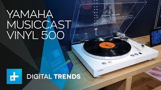 Yamaha MusicCast Vinyl 500 Turntable  Hands On at IFA 2018 [upl. by Imtiaz]