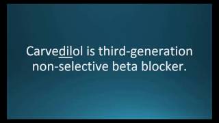 How to pronounce carvedilol Coreg Memorizing Pharmacology Flashcard [upl. by Davilman]