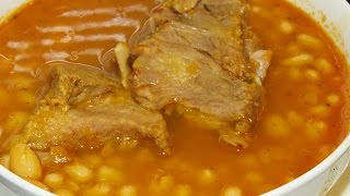 FRIJOLES BLANCOS CON CERDORECETA SALVADORENA [upl. by Bartie786]