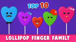 Lollipop Finger Family Song Collection  Top 10 Finger Family Songs [upl. by Rivy]